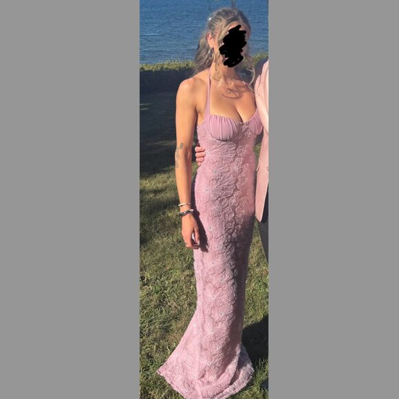 MOLIEX MAXI DRESS DUSTY ROSE - Picture 3 of 3